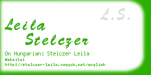 leila stelczer business card